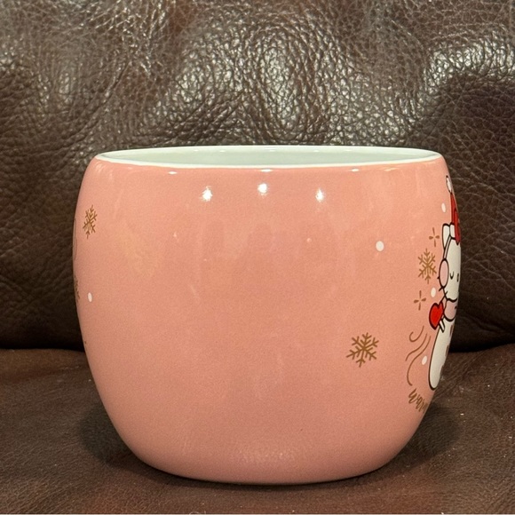 Warm Wishes Hello Kitty Snowman Pink Christmas Mug - Picture 6 of 7